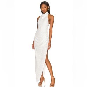 REVOLVE samba gown in white sequin